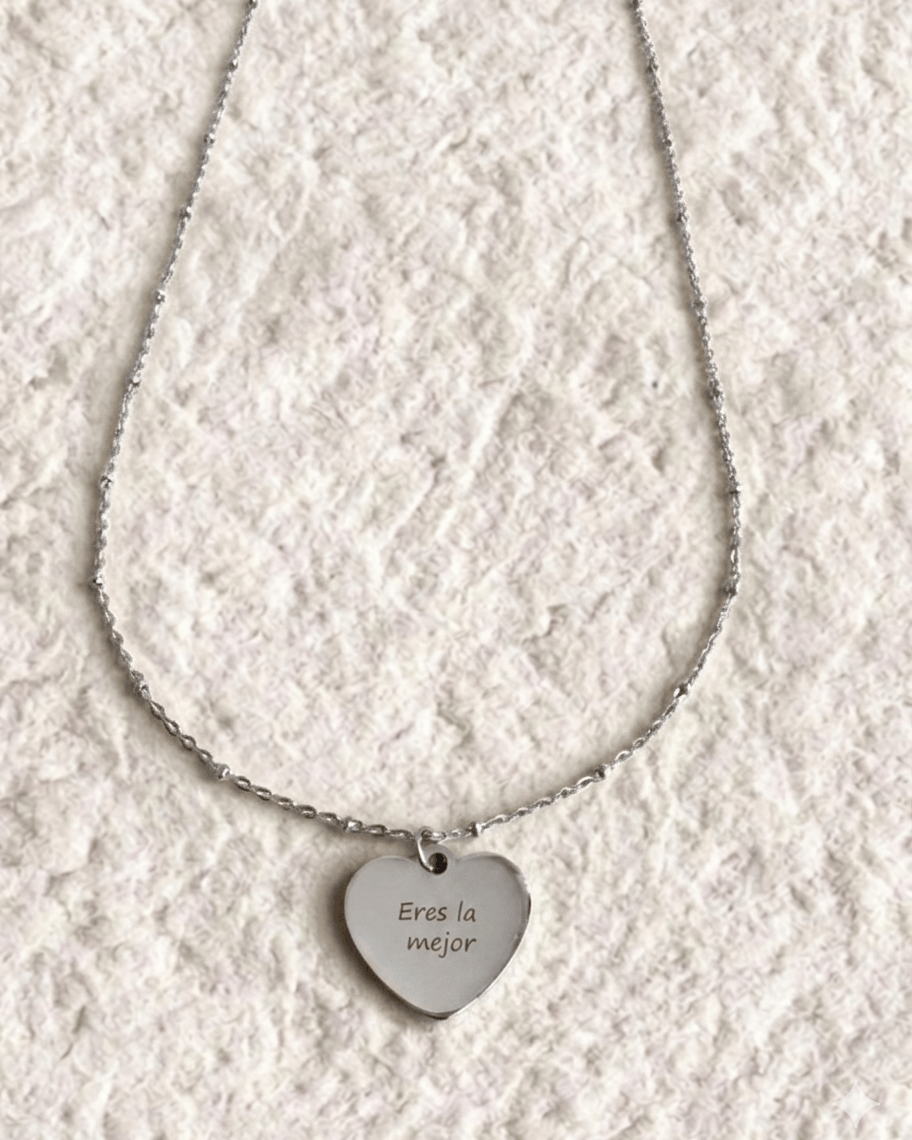 ENGRAVED LOVE HEART NECKLACE