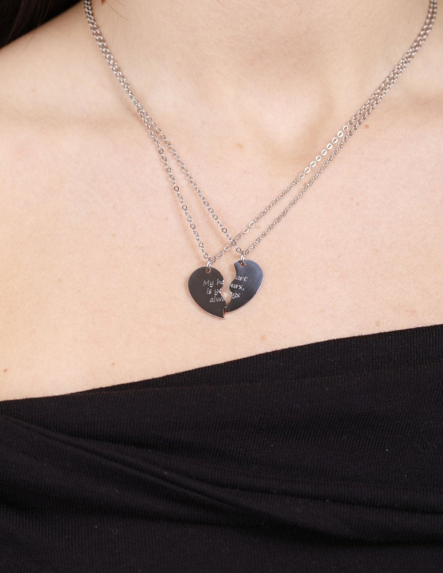 COLLAR CORAZÓN PARTIDO PARA DOS