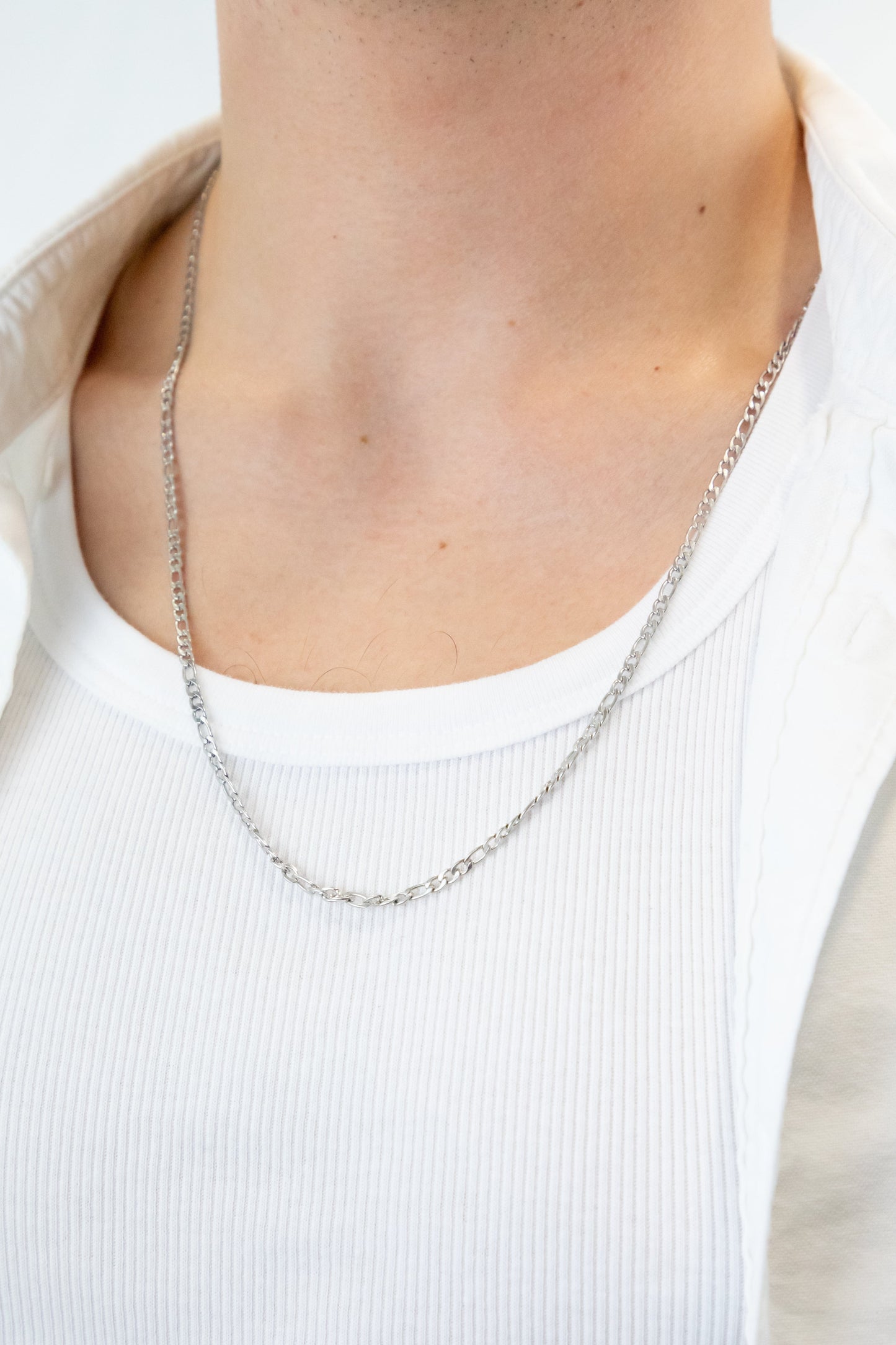 COLLAR ESLABONES CLÁSICO PLATEADO