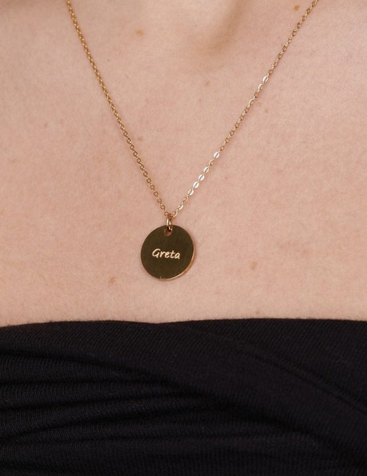 COLLAR GRABADO MEDALLA 15mm