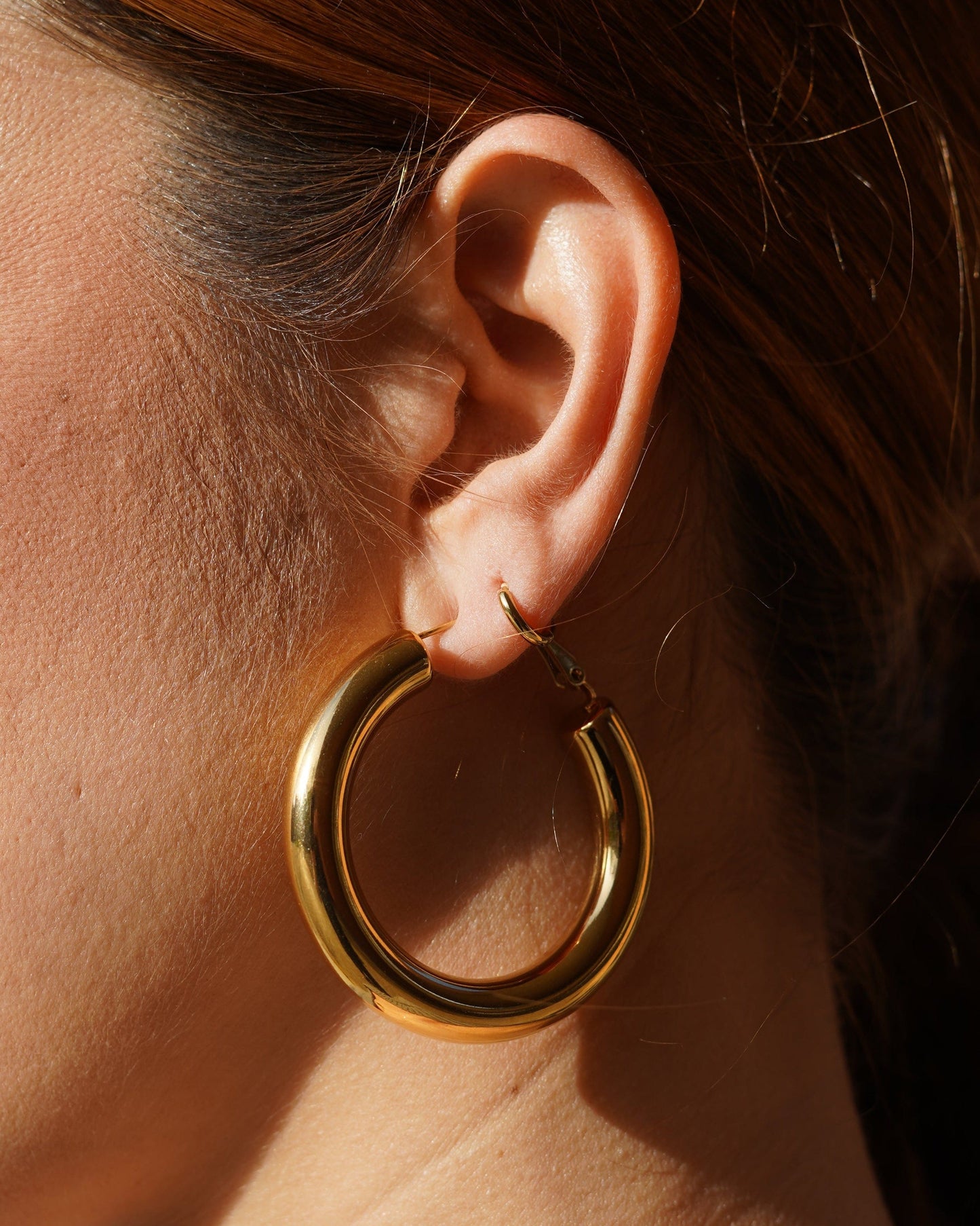 THICK HOOP EARRINGS 50MM