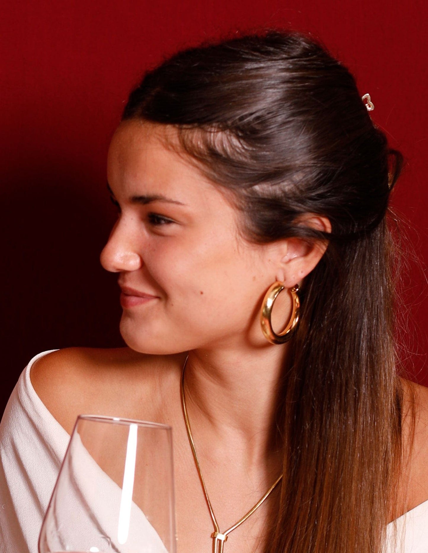 40mm Matte Hoop Earrings