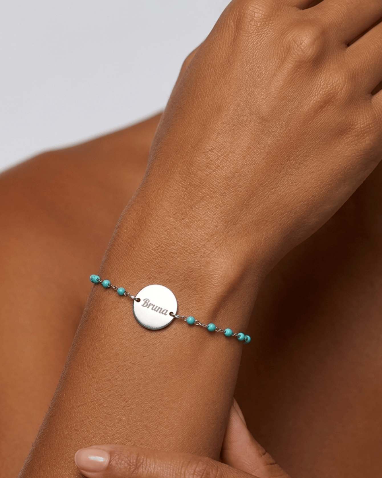 PULSERA COLORES + MEDALLA GRABADA