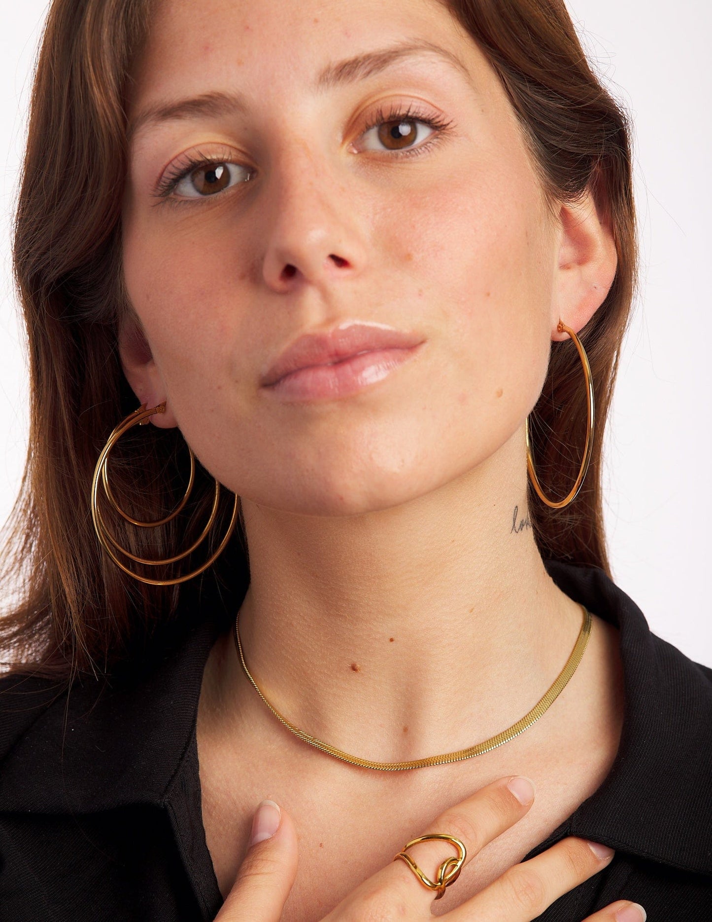 FLAT PLAIN FLORAL NECKLACE