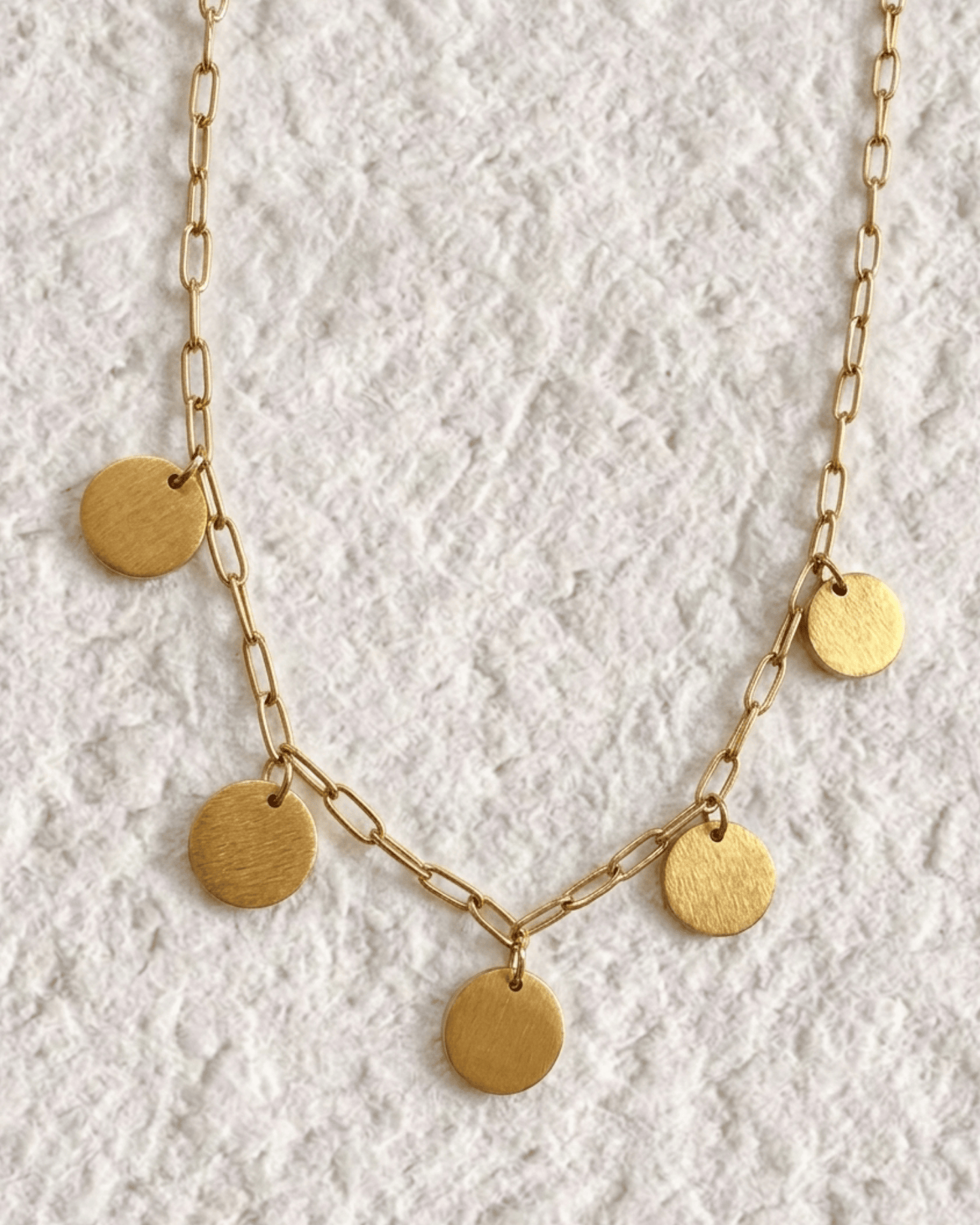 COLLAR MEDALLA GRABADA CON CADENA DE ESLABONES