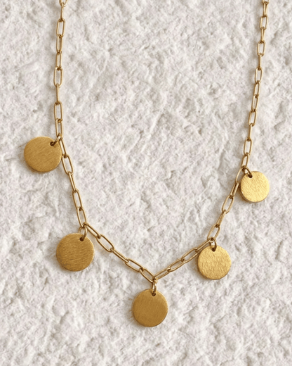 COLLAR MEDALLA GRABADA CON CADENA DE ESLABONES