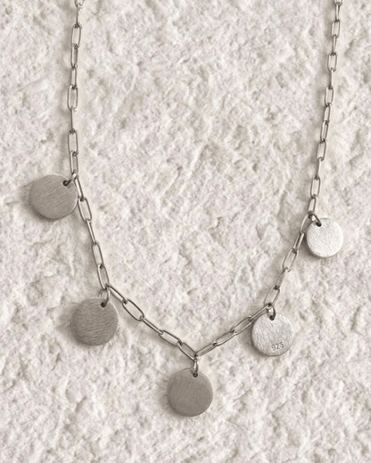 COLLAR MEDALLA GRABADA CON CADENA DE ESLABONES