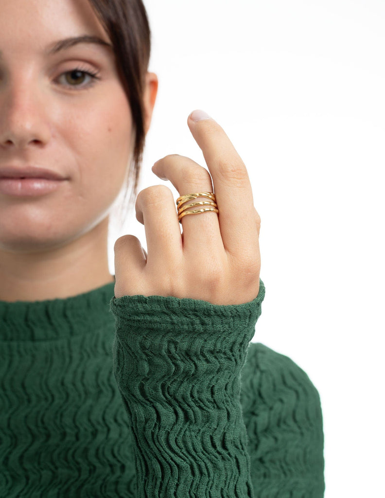 Anillo ancho triple Giacomina