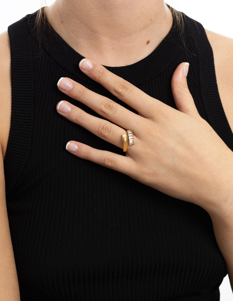 Anillo circonitas baguette Albertina
