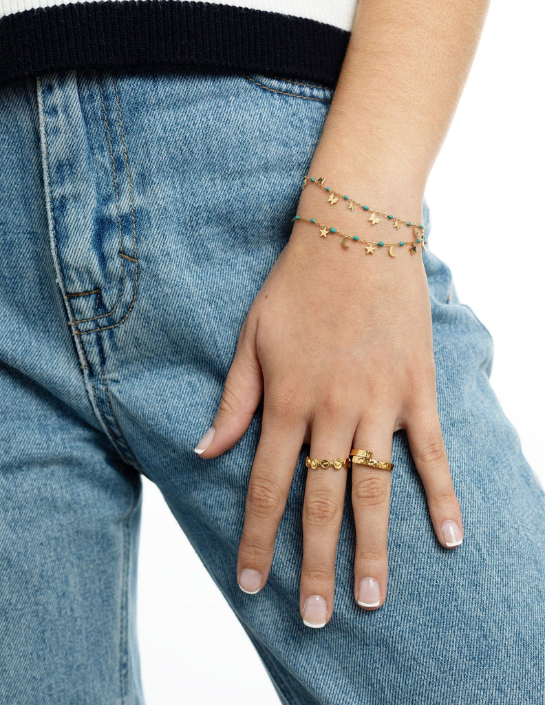 Anillo con círculos Leontina