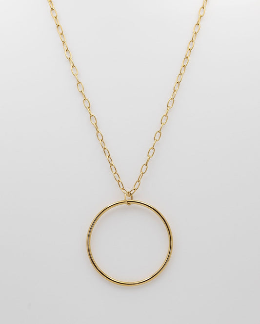 LARGE HOOP NECKLACE