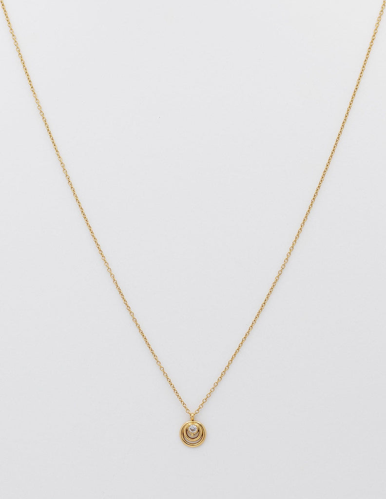 collar con brillante central fino dorado waterproof