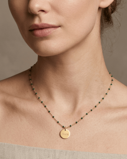 COLLAR COLORES + MEDALLA GRABADA