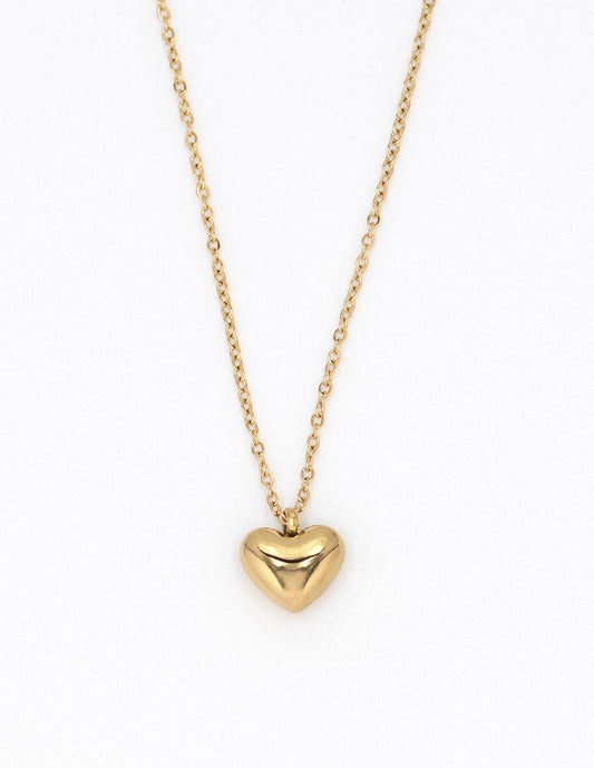 Collar con corazón dorado Chiara, ideal pera regalar para San Valentín y otras festividades.