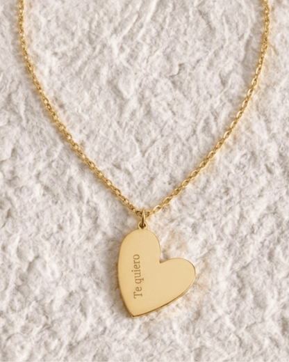 COLLAR CORAZÓN ETERNO GRABADO