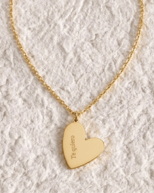ENGRAVED ETERNAL HEART NECKLACE