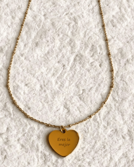 ENGRAVED LOVE HEART NECKLACE