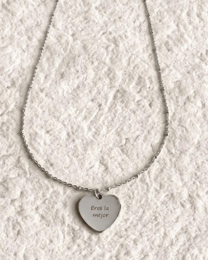 ENGRAVED LOVE HEART NECKLACE
