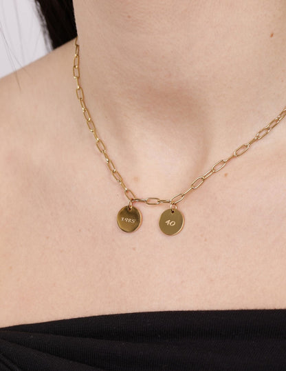 COLLAR GRABADO CON CADENA DE ESLABONES