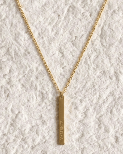 ENGRAVED BAR NECKLACE
