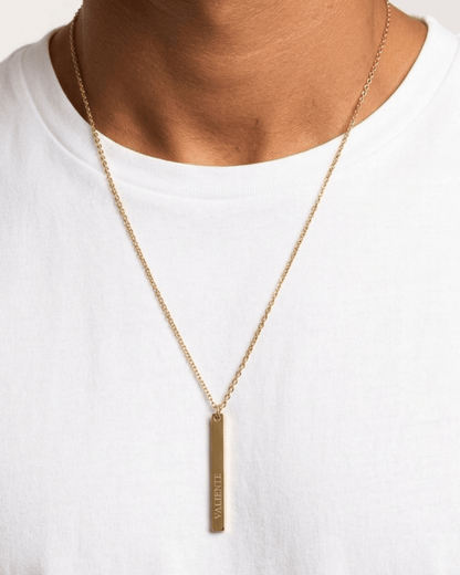 ENGRAVED BAR NECKLACE