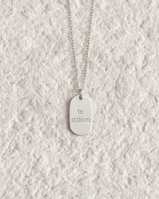 COLLAR GRABADO PLACA PEQUEÑA