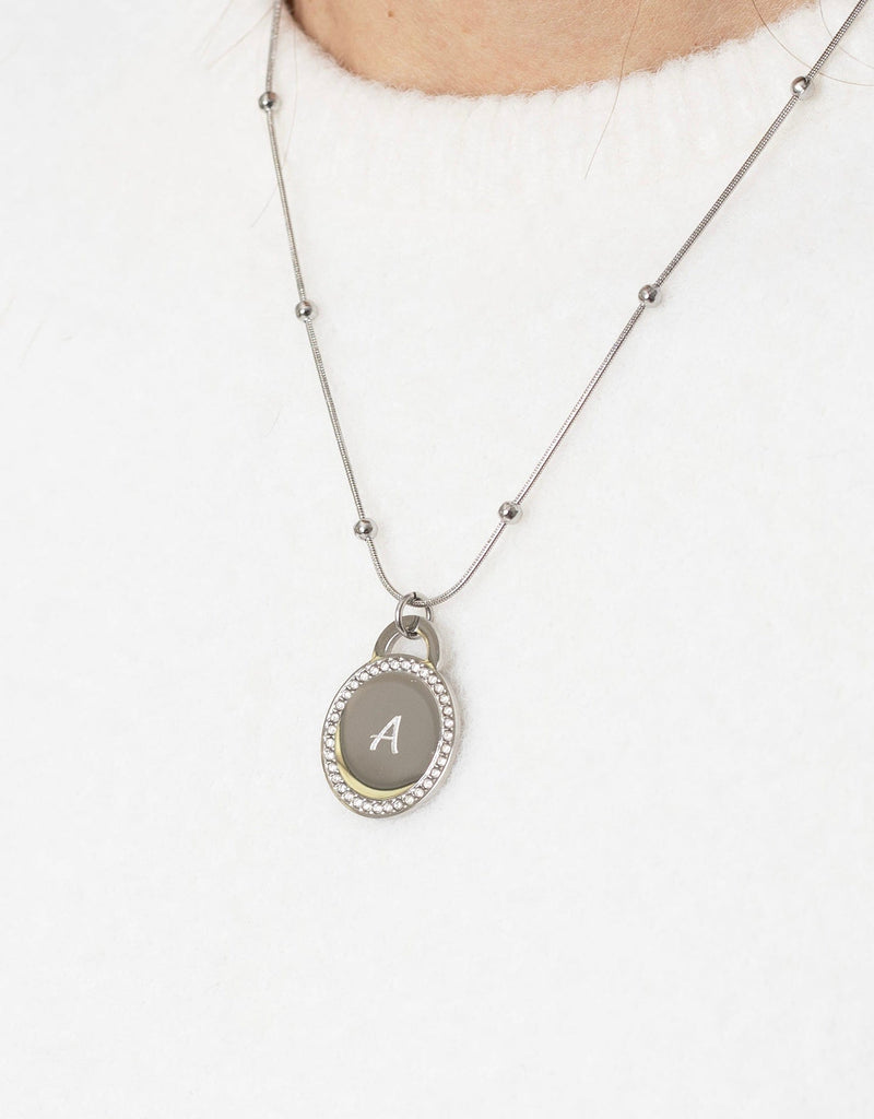 Collar medalla circonitas personalizada