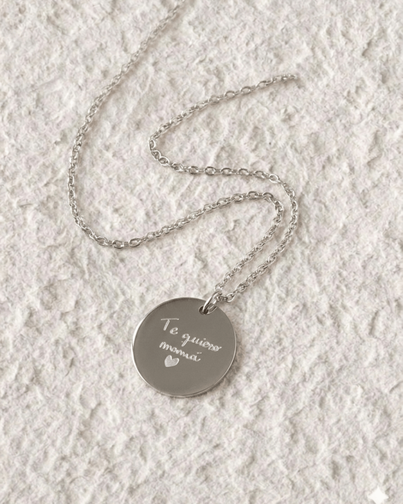 COLLAR MEDALLA GRABADO CON TU LETRA