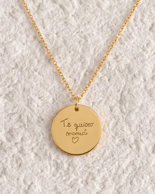 HAND-ENGRAVED MEDAL NECKLACE
