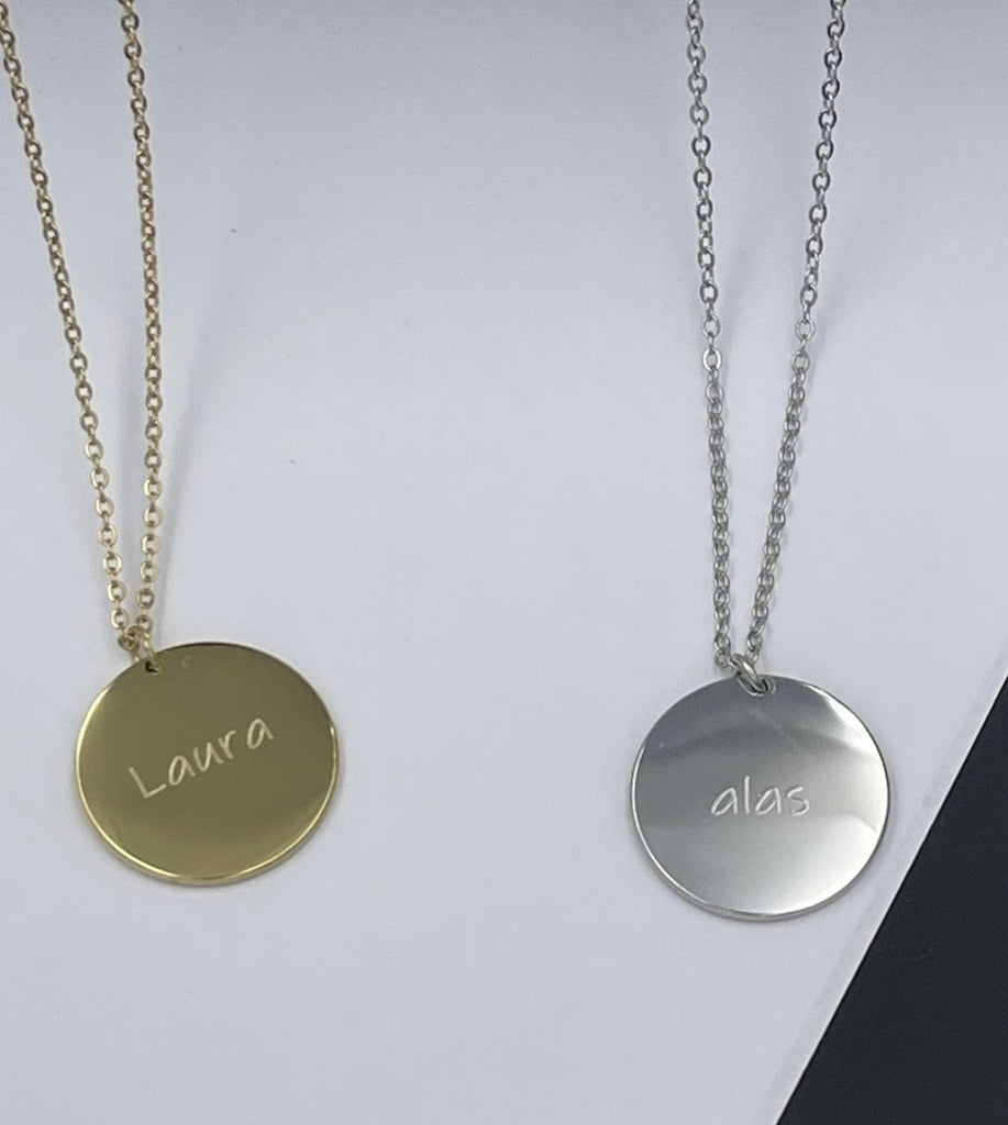 Collar medalla grande personalizado