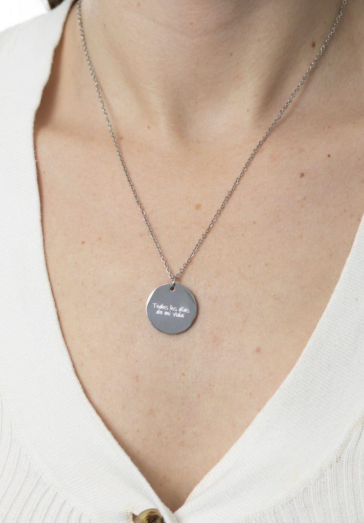 Collar medalla grande personalizado