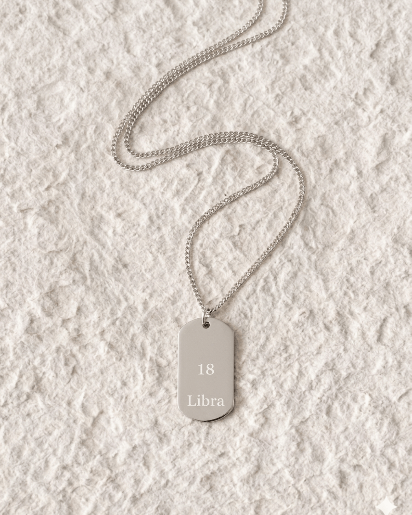 ENGRAVED MEN'S PLAQUE NECKLACE
