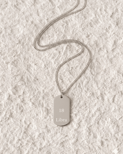 ENGRAVED MEN'S PLAQUE NECKLACE