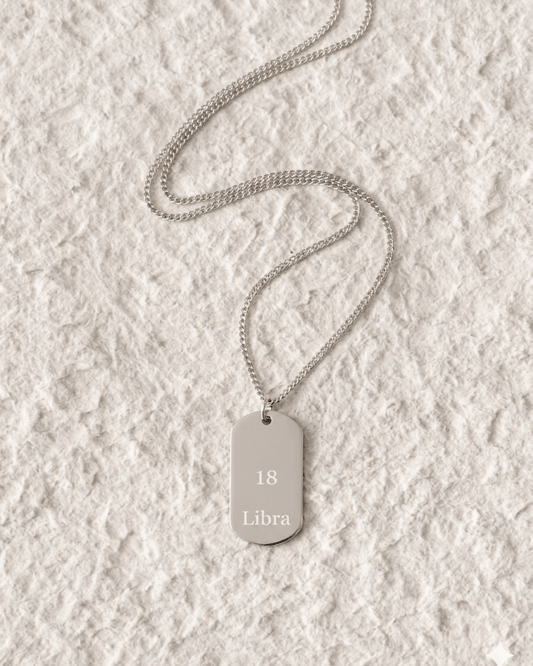 ENGRAVED MEN'S PLAQUE NECKLACE