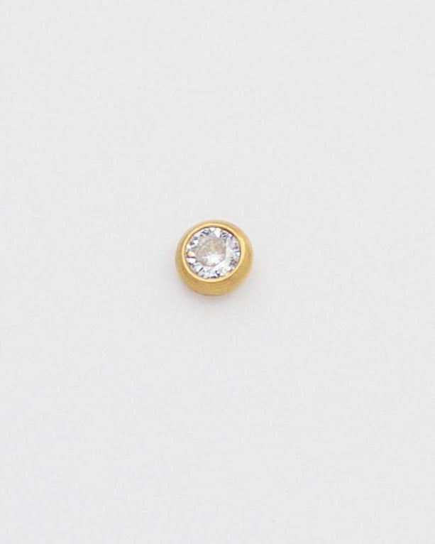 brillantes con reborde dorado de acero waterproof 