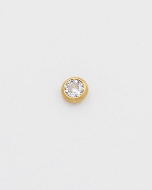 brillantes con reborde dorado de acero waterproof 