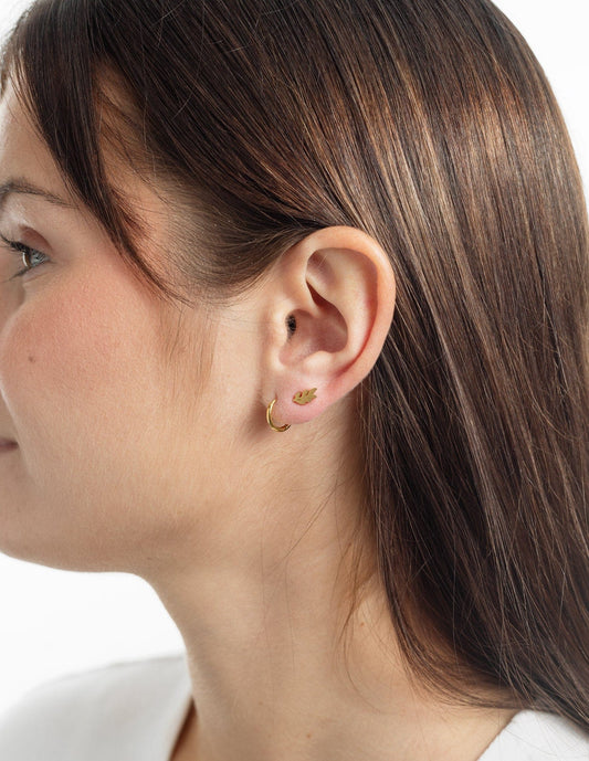MINI EVA LEAF EARRING