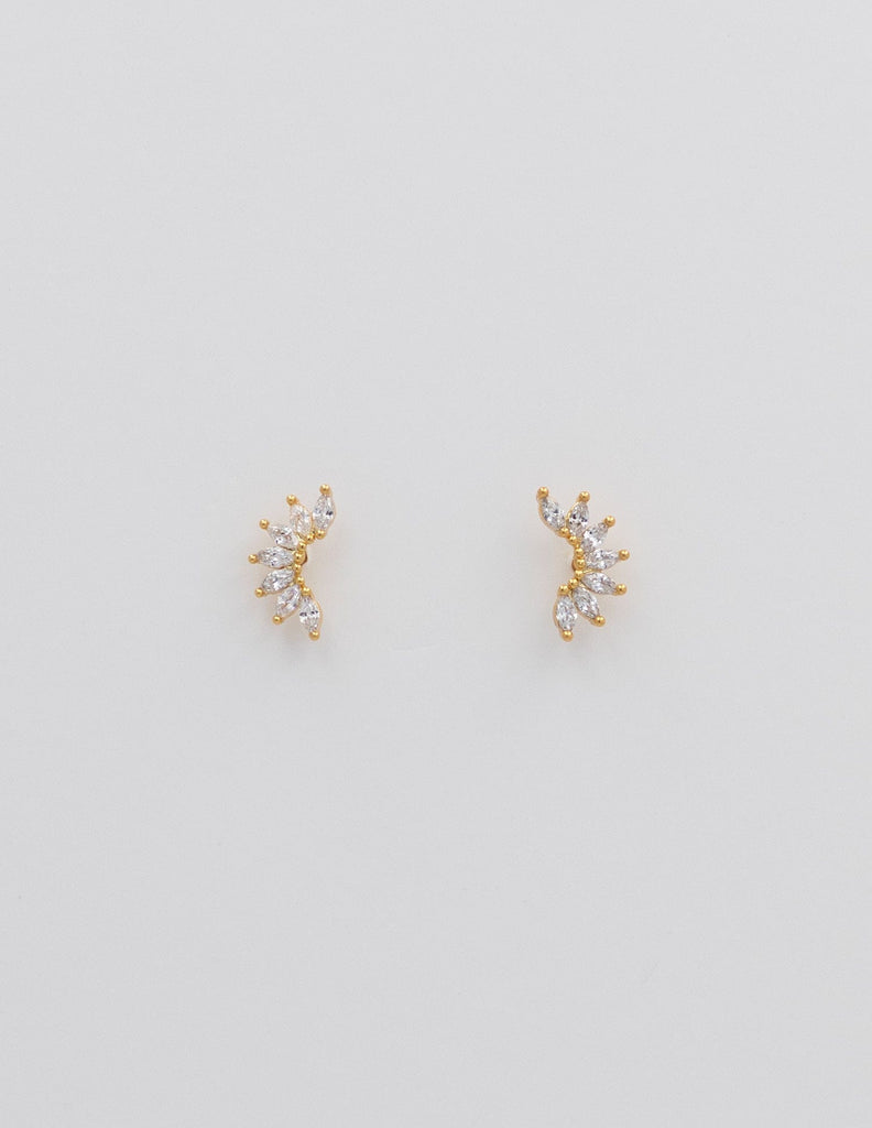 minis con forma de semi circulo con brillantinas blancos, trepador