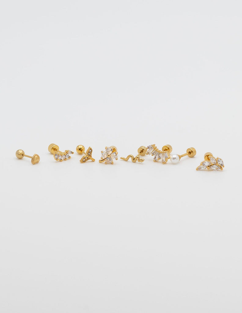 PENDIENTE ROSCA BRILLANTES BAGUETTE