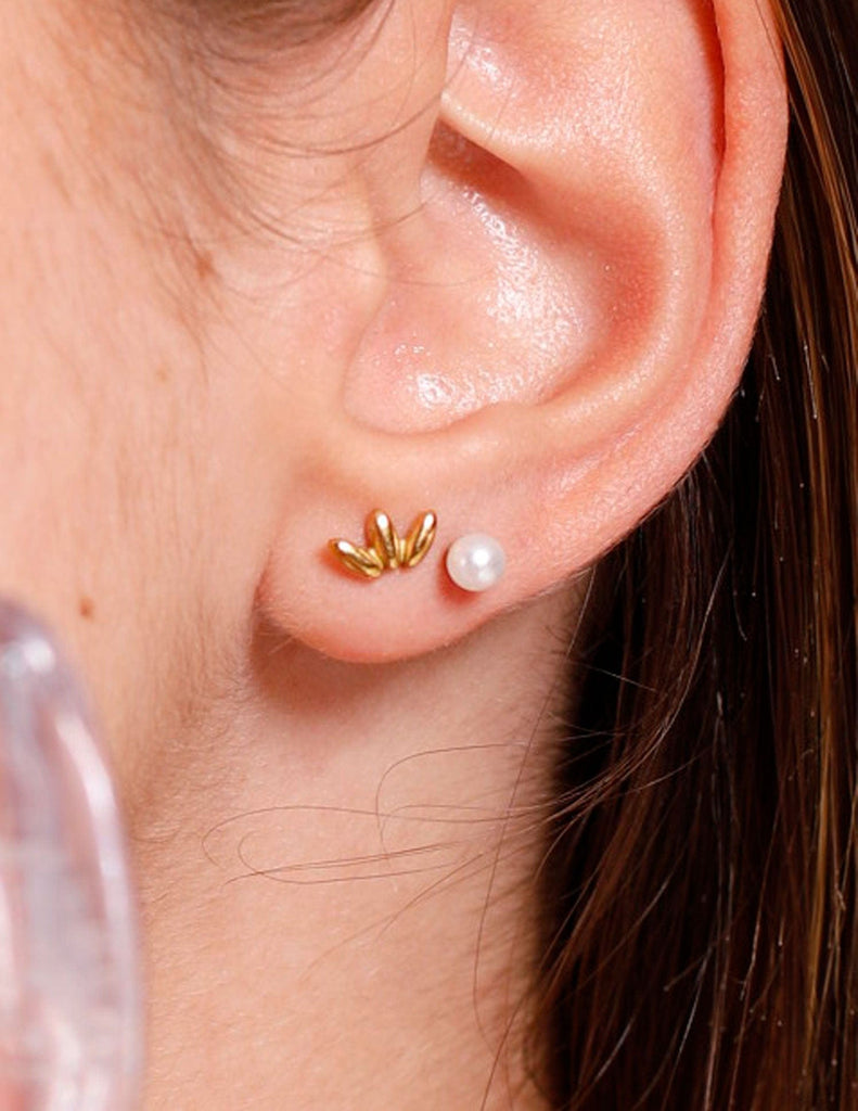 PENDIENTE ROSCA DORADO SEMILLAS