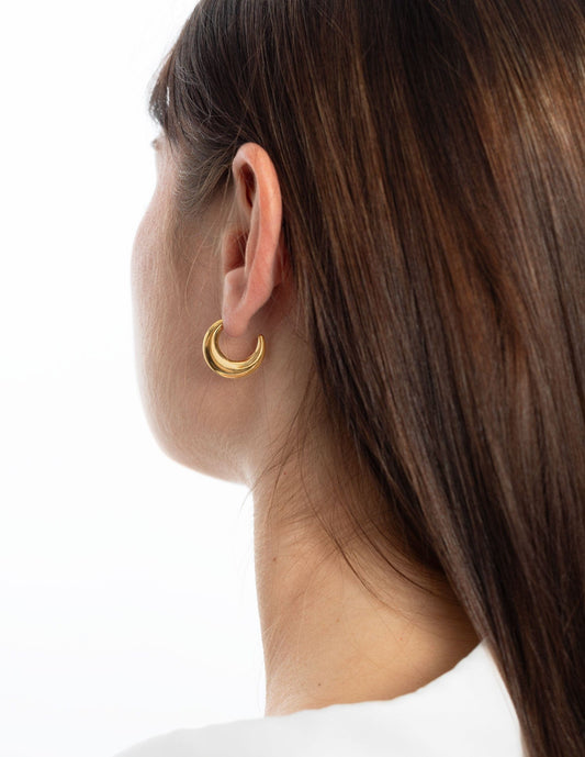 EMERALD HOOP EARRINGS