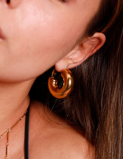 30MM THICK HOOP EARRINGS