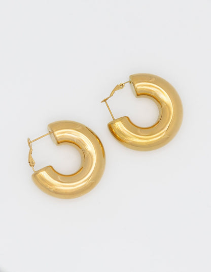 40MM THICK HOOP EARRINGS