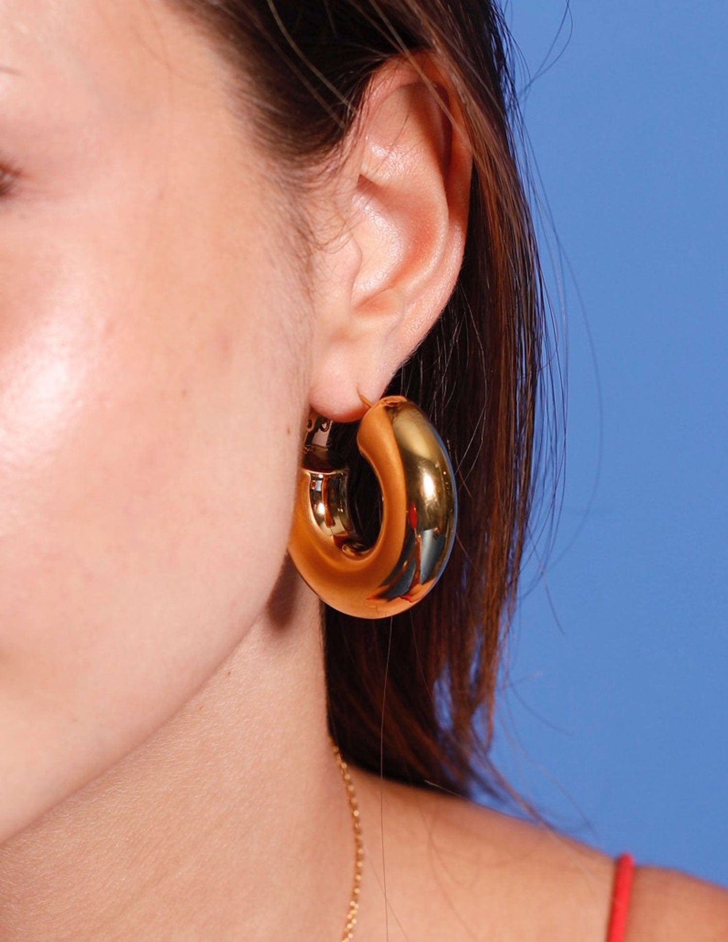 40MM THICK HOOP EARRINGS