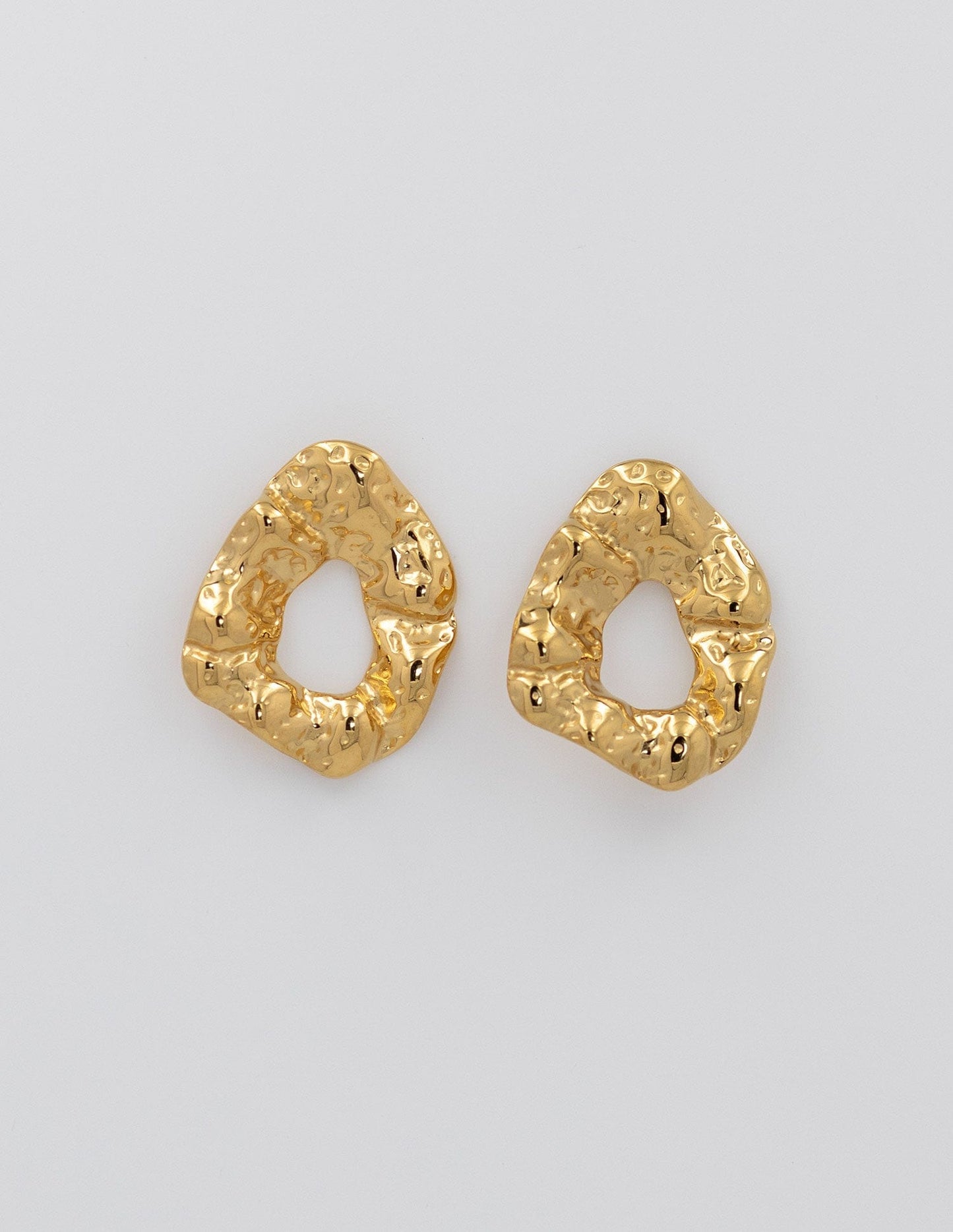 aros ovalados textura irregular anchos