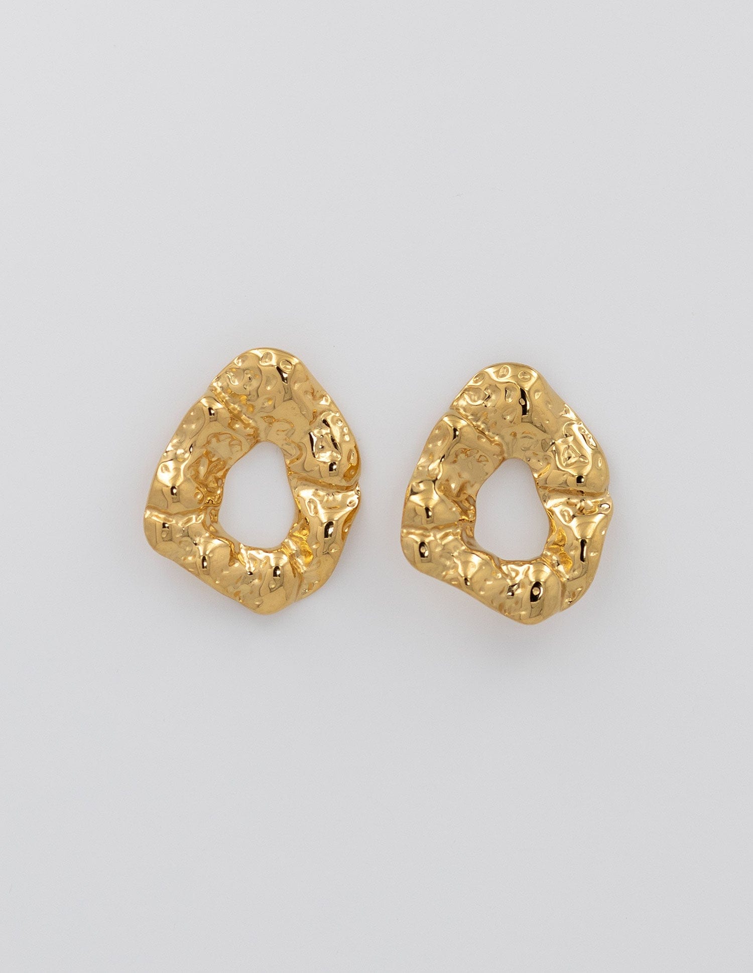 aros ovalados textura irregular anchos