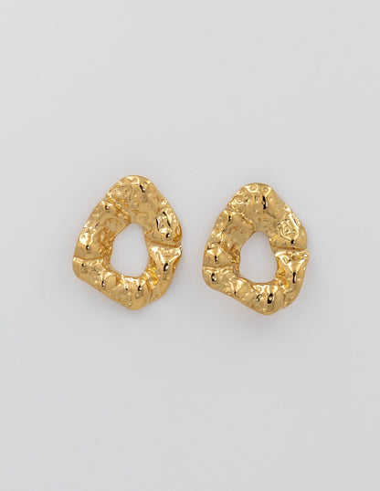 aros ovalados textura irregular anchos