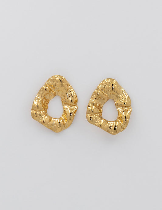 aros ovalados textura irregular anchos