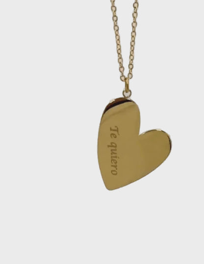 ENGRAVED ETERNAL HEART NECKLACE