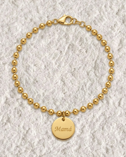 PULSERA CON MEDALLA GRABADA